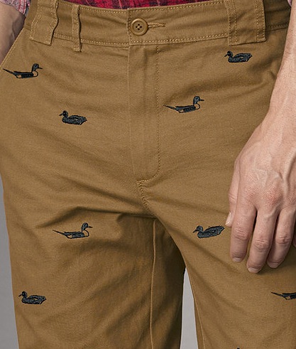 LL Bean Duck Print Canvas Cloth Pants- WANT